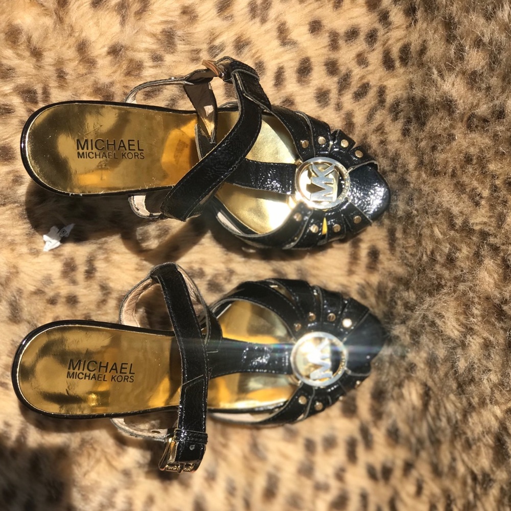 Black and Gold Michael Kors High Heels